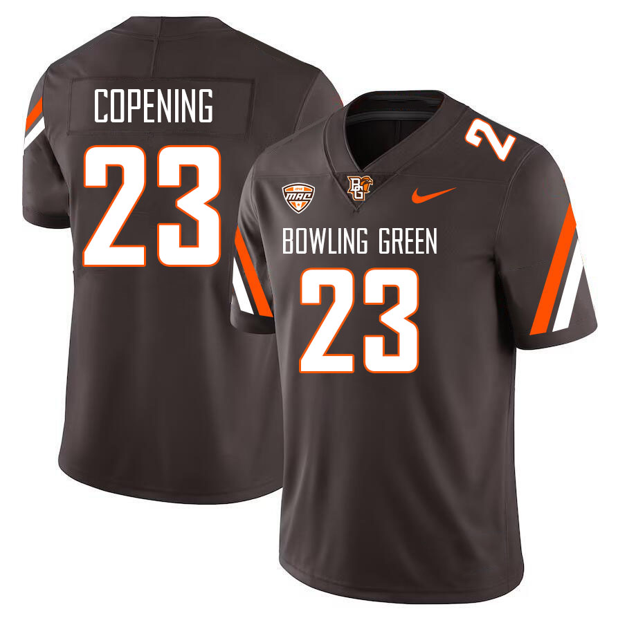 Bowling Green Falcons #23 Jaden Copening College Football Jerseys Stitched-Brown